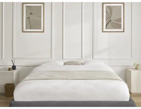 Letto matrimoniale imbottito grigio scuro con contenitore/senza testiera con rete inclusa 180x200 cm Inera – Bobochic Paris