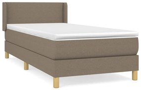 Giroletto a molle con materasso tortora 100x200 cm in tessuto