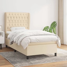 Giroletto A Molle Con Materasso Crema 100x200 Cm İn Tessuto /
