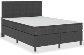 Letto a molle grigio scuro in tessuto 140x200 cm