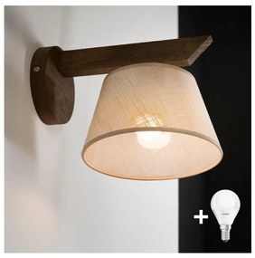 Brilagi - Lampada da parete LED ANTHONY 1xE14/40W/230V noce/beige