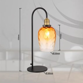 Globo 15786T - Lampada da tavolo SALVY 1xE27/60W/230V arancione