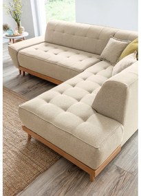 Divano letto angolare beige (angolo destro) Dazzling Daisy - Miuform