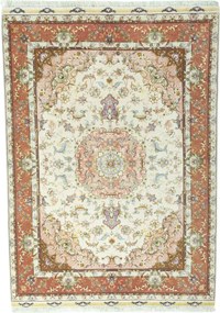 Tabriz Tappeto persiano 150 x 210 Beige (Iran) Annodato A Mano