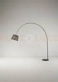 Arche piantana in metallo nero opaco paralume nero orientabile 1  l...