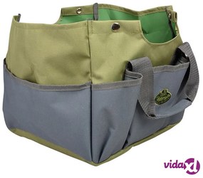 Esschert Design Sgabello e Borsa Portautensili Grigio GT85