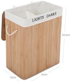 Cesto portabiancheria GUS marrone