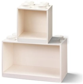 Set di 2 mensole da parete bianche per bambini Brick - LEGO®