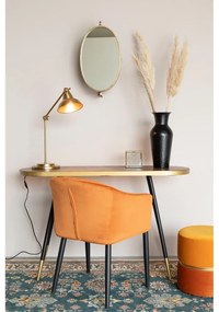 Poggiapiedi arancione con rivestimento in velluto Bubbly – White Label