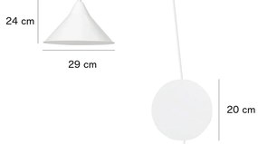 Piantana a Sospensione ABRAMO 1 White o Black