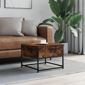 Tavolino Da Salotto Rovere Fumo 51x51x40 Cm Legno Multistrato /
