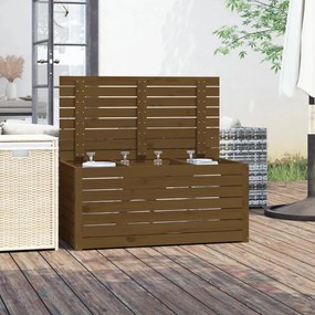 Contenitore giardino miele 101x50,5x46,5 cm legno massello pino