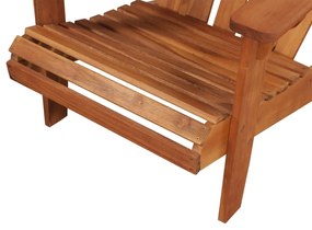 Sedia da giardino adirondack in legno massello di acacia