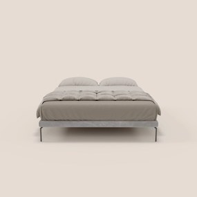 Ring sommier sfoderabile con piedi alti 24 cm in tessuto impermeabile T14 grigio chiaro