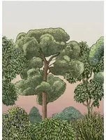 Coordonne Carta da parati panoramica Green Forest - Dawn