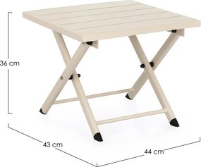 Tavolino da giardino in alluminio 43x44 cm Taylor - Bizzotto