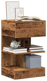 Comodini 2 Pz İn Legno Vecchio 40x35x65 Cm İn Legno Multistrato /
