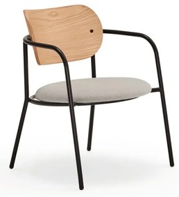 Sedia da pranzo grigia in rovere Eclipse - Teulat