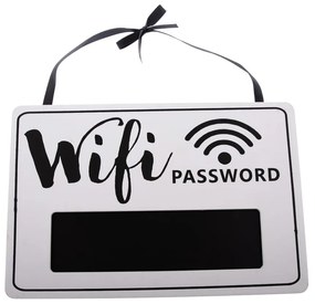 Cartello in legno bianco con vernice lavagna, 30 x 20 cm Wifi Password - Dakls