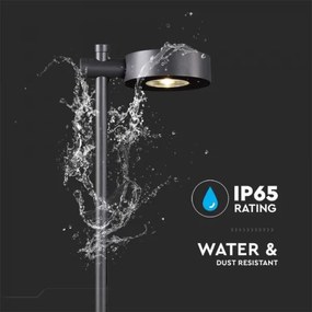 Lampada da esterno LED 7W/230V 3000K IP65 nera 102 cm