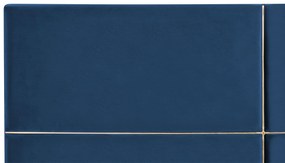 Letto matrimoniale con contenitore velluto blu 180 x 200 cm VERNOYES Beliani