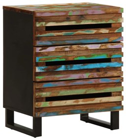 Comodino 50x34x62 Cm İn Legno Massello Di Acacia /