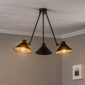 Lampada a sospensione Alan Argon, dimmerabile, Nero, Soggiorno / Sala da pranzo, Metallo, Lampada a sospensione