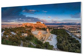Quadro acrilico Architettura panorama della Grecia di Athena 100x50 cm