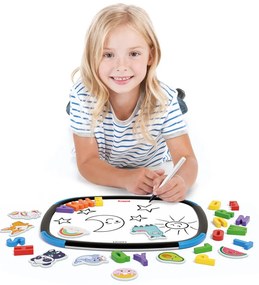 Lavagna magnetica bifacciale con lettere e numeri - 58 magneti