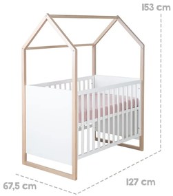 Lettino bianco 60x120 cm Cabane – Roba