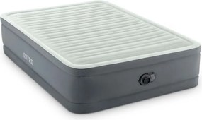 materasso piazza e mezza autogonfiante intex "airbed dura-beam premaire i" colore grigio chiaro con pompa integrata, 137x191x46 - cod. 64904nd