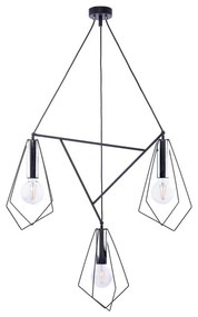 Jupiter 1663 - Lampadario a sospensione con filo KAIR 3xE27/60W/230V nero/cromo