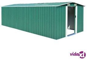vidaXL Casetta da Giardino 257x580x181 cm in Metallo Verde