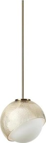 Ideal Lux - Lampada a sospensione BLOOM su cavo 1xE27/42W/230V Ø 17 cm oro/beige fumé