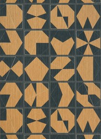 Osborne & Little Carta da parati Kutani Vinyl - Silver/ Stone