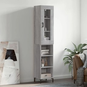 Credenza Grigio Sonoma 34,5x34x180 Cm İn Legno Multistrato /