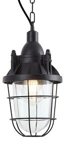 Lampada a sospensione industriale nera - Cabin