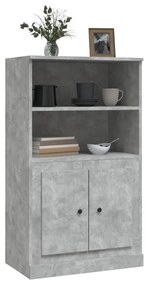 Credenza grigio cemento 60x35,5x103,5 cm in legno multistrato