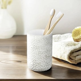 Portaspazzolino bianco/dorato in poliresina Montalfano – Wenko