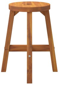Sgabello marrone 38x38x45 cm rotondo legno massello di acacia