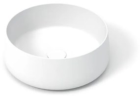 Lavabo da appoggio OLYMPIA CERAMICA tondo piletta non inclusa in ceramica bianco piletta non inclusa