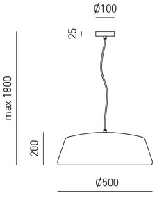 Sospensione Moderna Blanca 1 Luce E27 D.50 Cm Alluminio Bianco