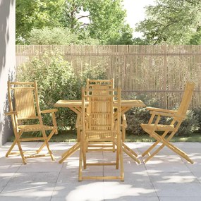 Set Da Pranzo Da Giardino 5 Pz İn Bambù /