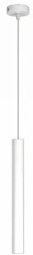 Round tube sospensione 1 luce bianco cavo cm.250 con base 1174-s1-bi