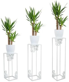 Portafiori 80x24 cm bianco