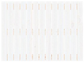 Testiera da parete bianca 82,5x3x60cm in legno massello di pino