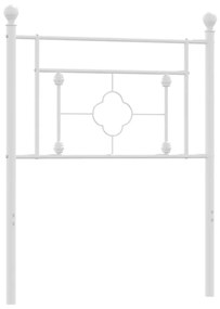 Testiera in metallo bianco 80 cm