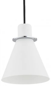 Argon 4681 - Lampadario su corda BEVERLY 1xE27/15W/230V bianco/cromo lucido