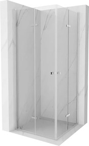 Mexen Lima Duo cabina doccia pieghevole 90 x 90 cm, trasparente, cromo - 856-090-090-02-00