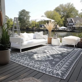 Tappeto da esterno grigio crema 160x230 cm Gemini - Elle Decoration